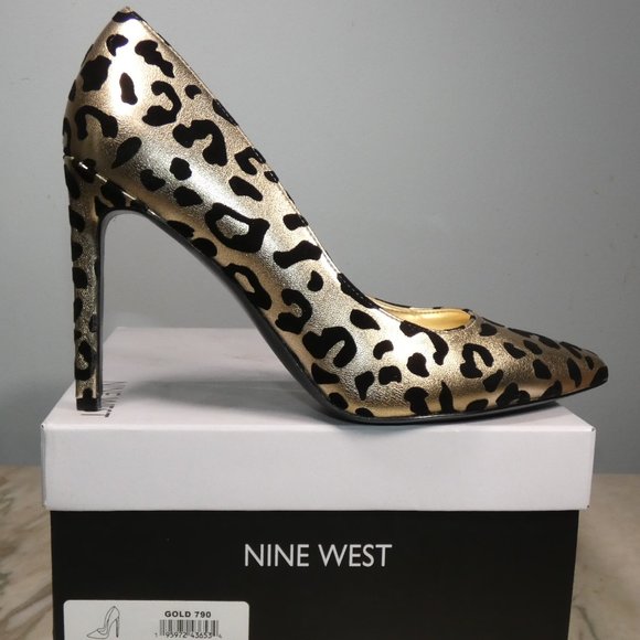 Nine West Shoes - Sexy NINE WEST Women's Tatiana3 Stiletto Pumps Gold Leopard 8.5